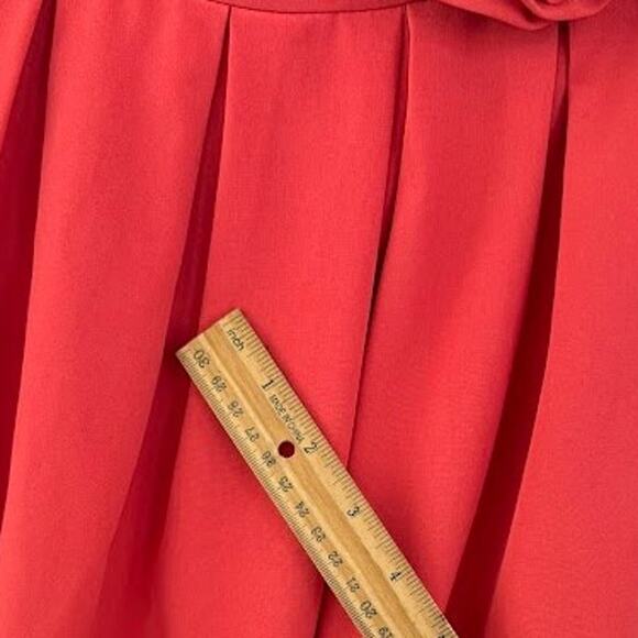 Forever 21 Womens Small Strapless Formal Orange Rose Dress Prom Cocktail Wedding - Picture 12 of 12